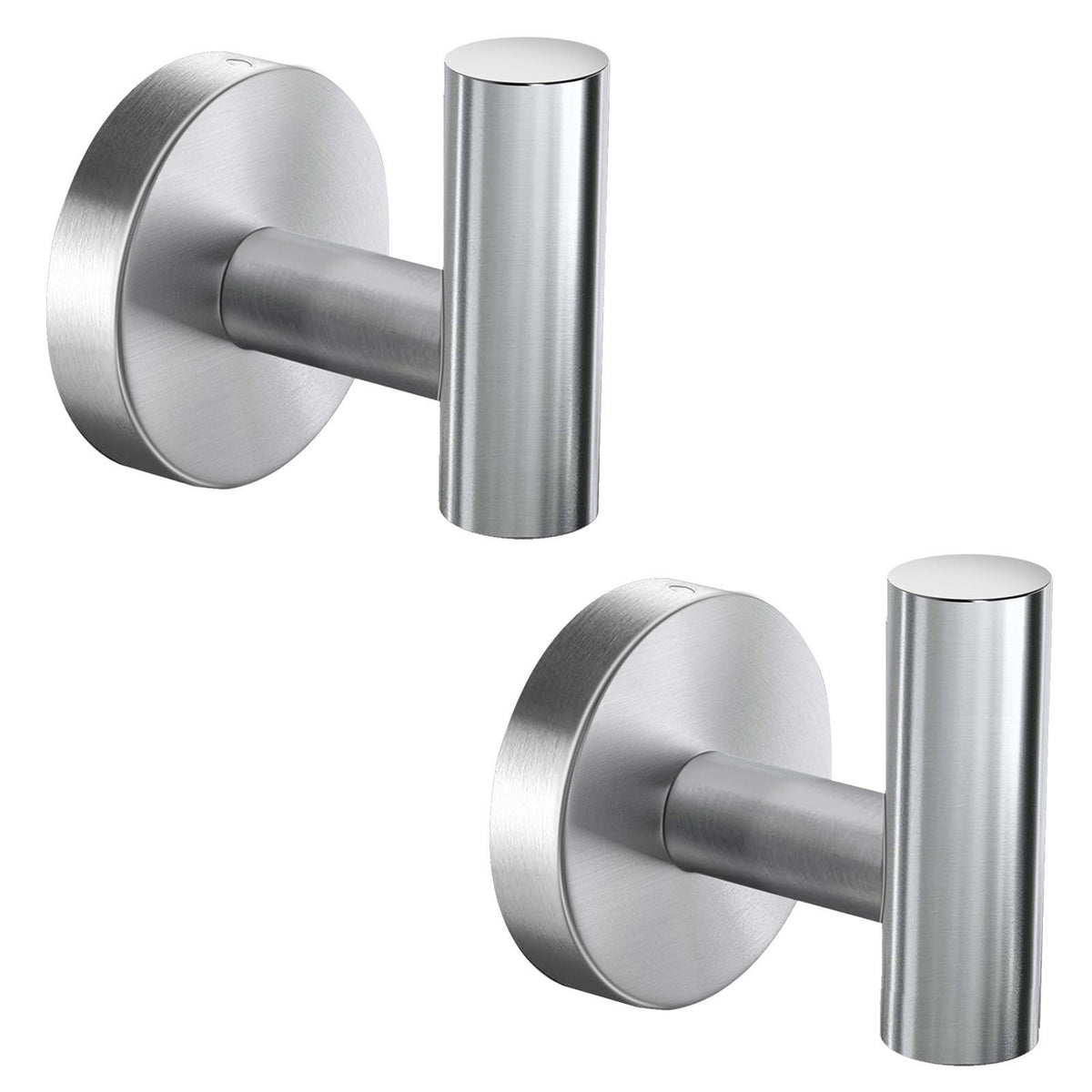 Wall-Mounted Towel Hooks, 2-Pack Brushed Nickel SUS304 Stainless Steel Robe and Coat Hooks
