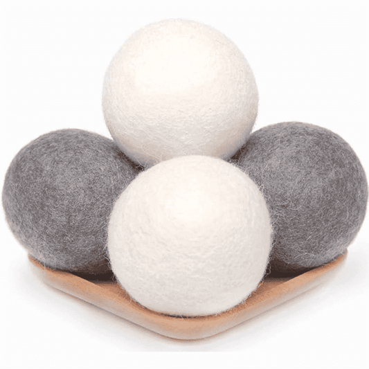 Wool Dryer Balls, 4-Pack XL 2.96-Inch Natural New Zealand Wool Fabric Softener