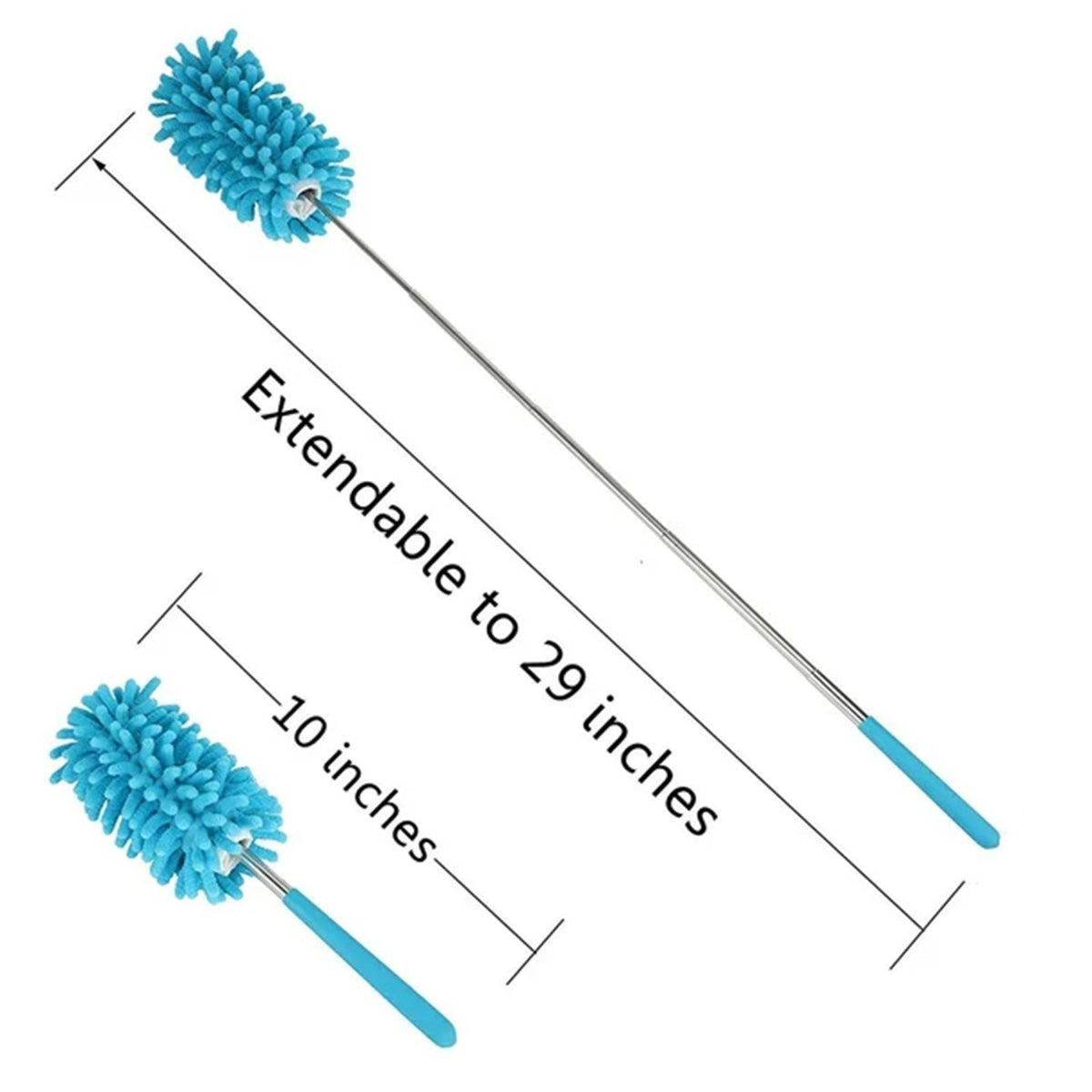 Extendable Microfiber Duster with 2 Washable Heads, Telescoping Pole 18 to 50 in for Fans and Ceilings - Image 5