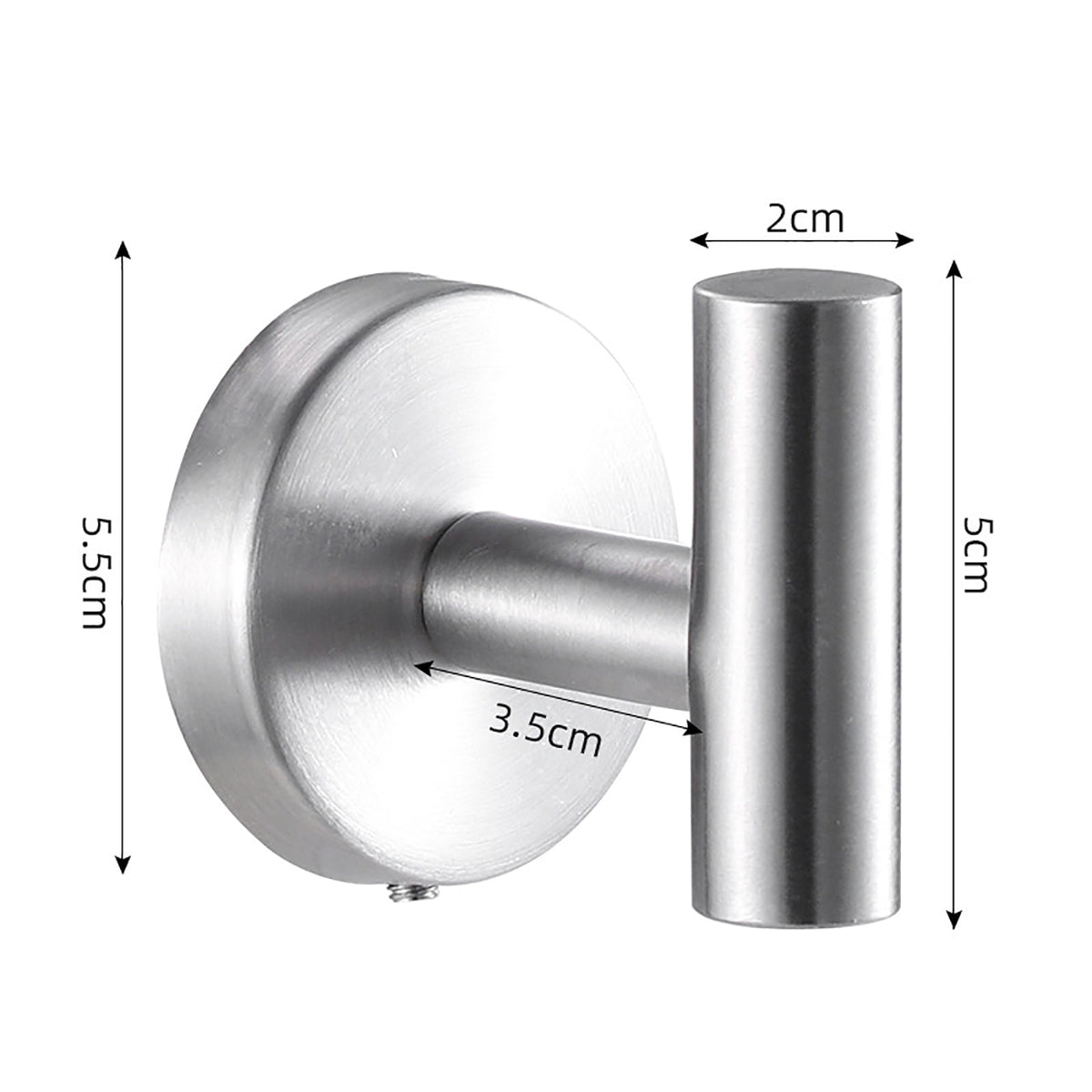 Wall-Mounted Towel Hooks, 2-Pack Brushed Nickel SUS304 Stainless Steel Robe and Coat Hooks - Image 3