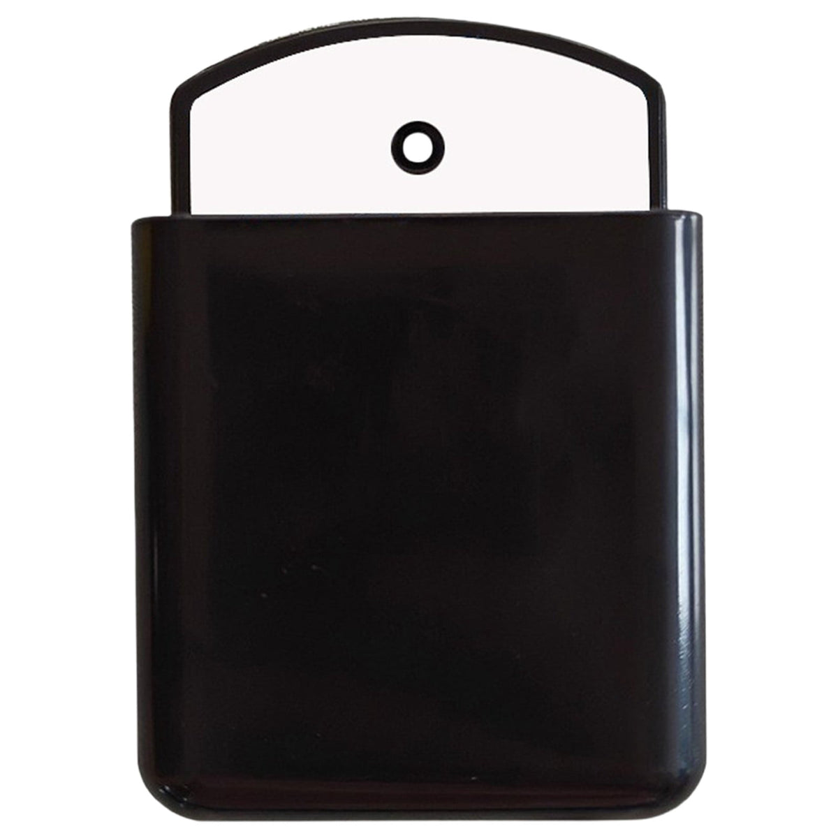 Wall-Mounted Remote Control Holder, Adhesive Black Storage Box for TV and AC Remotes, 6.5 x 3.5 x 10 cm