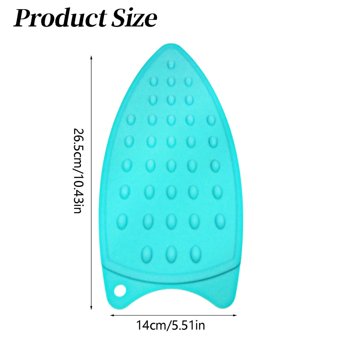 Silicone Iron Rest Pad for Ironing Board, Heat-Resistant Non-Slip Mat 10.43 x 5.51 in, Sky Blue - Image 3