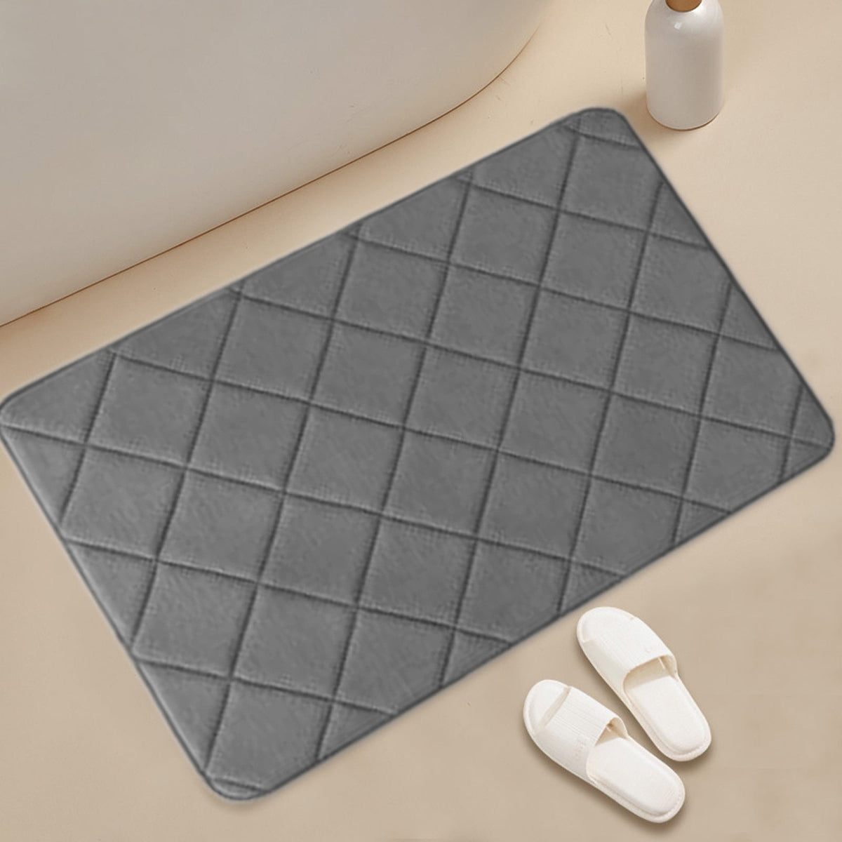 Soft Absorbent Bath Rug, Non-Slip Quick-Dry Bathroom Mat for Tub and Shower - Image 4
