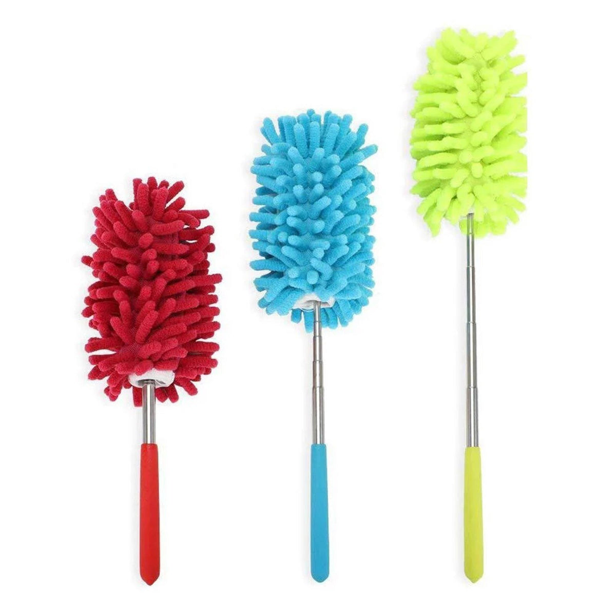 Extendable Microfiber Duster with 2 Washable Heads, Telescoping Pole 18 to 50 in for Fans and Ceilings - Image 3