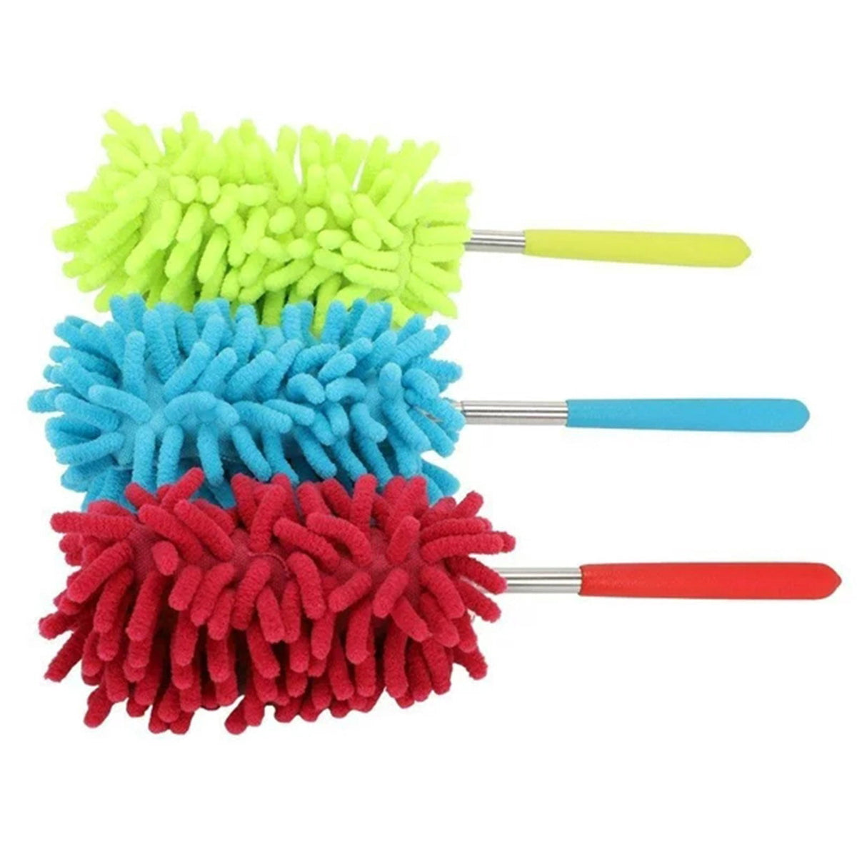 Extendable Microfiber Duster with 2 Washable Heads, Telescoping Pole 18 to 50 in for Fans and Ceilings - Image 4