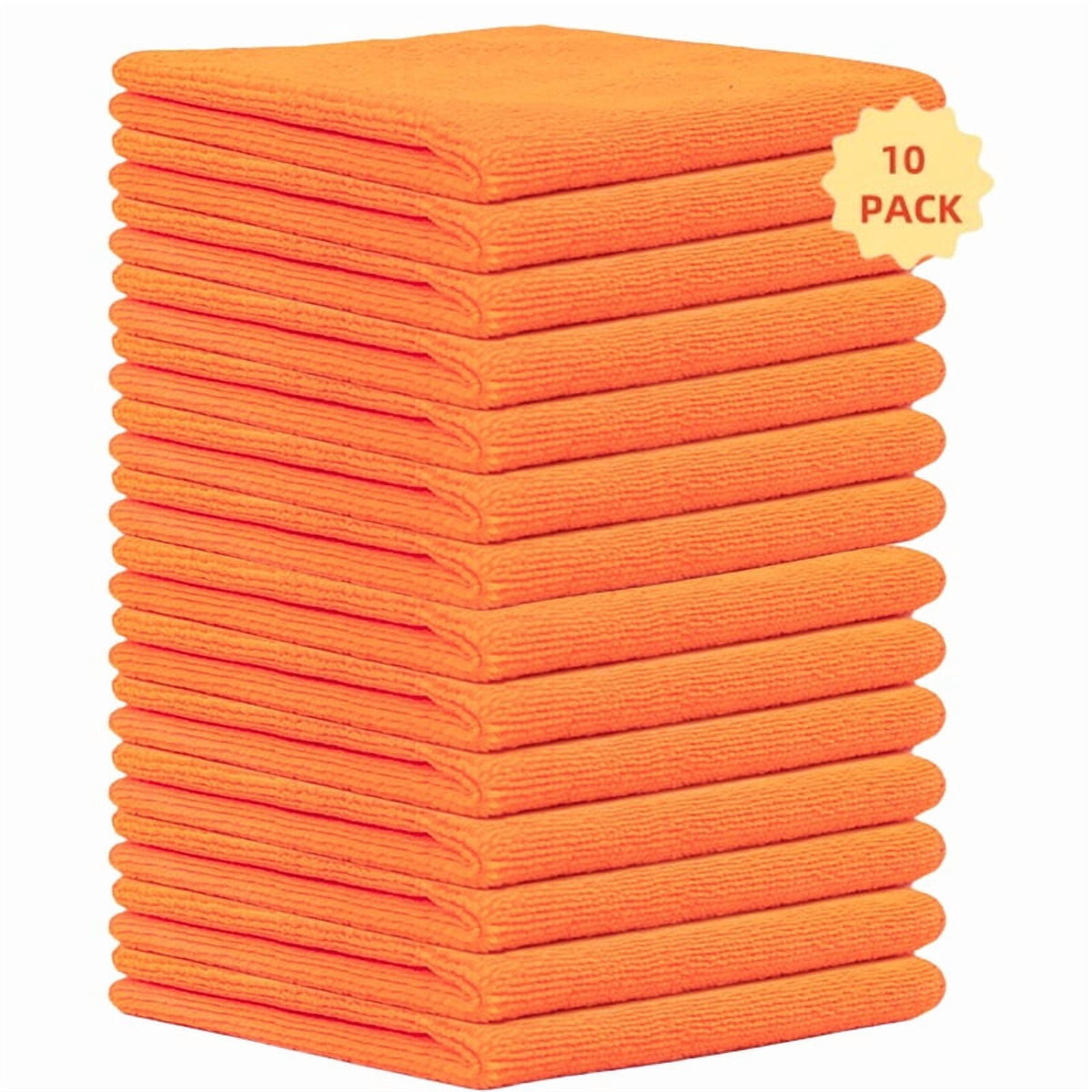 Microfiber Cleaning Cloths, 10-Pack Lint-Free Towels for Home and Car, 11.5 x 11.5 in - Image 2