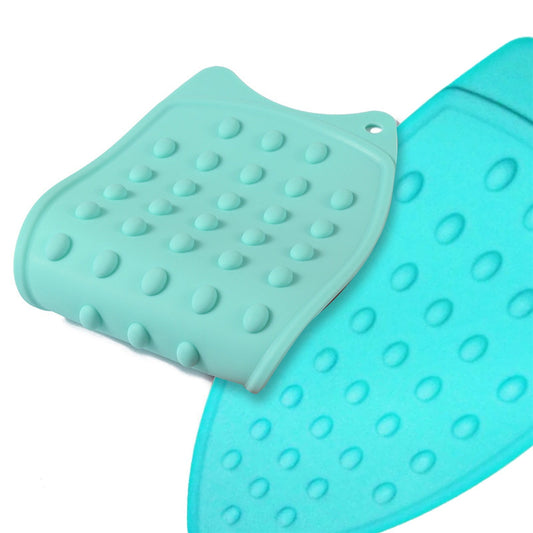 Silicone Iron Rest Pad for Ironing Board, Heat-Resistant Non-Slip Mat 10.43 x 5.51 in, Sky Blue