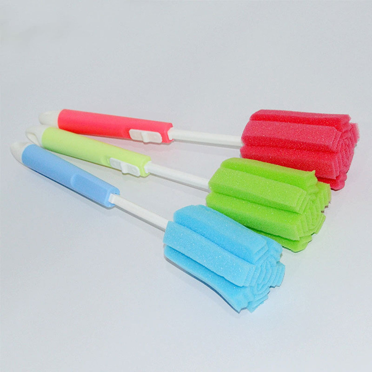 Foam Bottle Cleaning Brush with Adjustable Long Handle for Glasses, Baby Bottles and Tumblers - Image 3