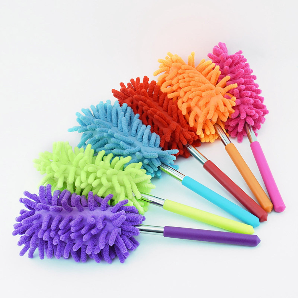 Extendable Microfiber Duster with 2 Washable Heads, Telescoping Pole 18 to 50 in for Fans and Ceilings - Image 6
