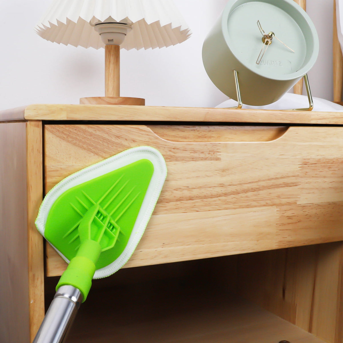 Long-Handle Bathroom Scrub Brush Set with 3 Heads, Extends 18 to 37 in, Pivoting Head - Image 6