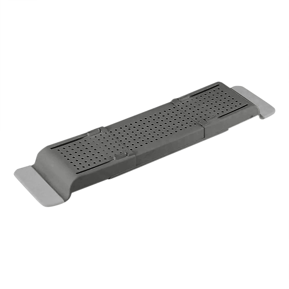 Expandable Bathtub Tray, Adjustable Bath Caddy 55 to 78 cm with Drain Holes and Handles - Image 3