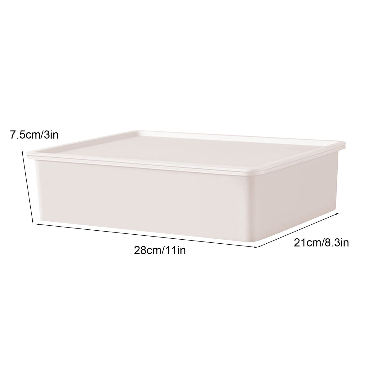Sock and Underwear Drawer Organizer with Lid, 15-Compartment Plastic Divider Box, 11 x 8.3 x 3 in, White - Image 3