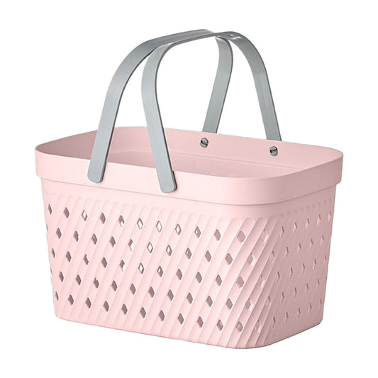Handheld Shower Caddy Basket with Drain Holes, Portable Plastic Bath Tote