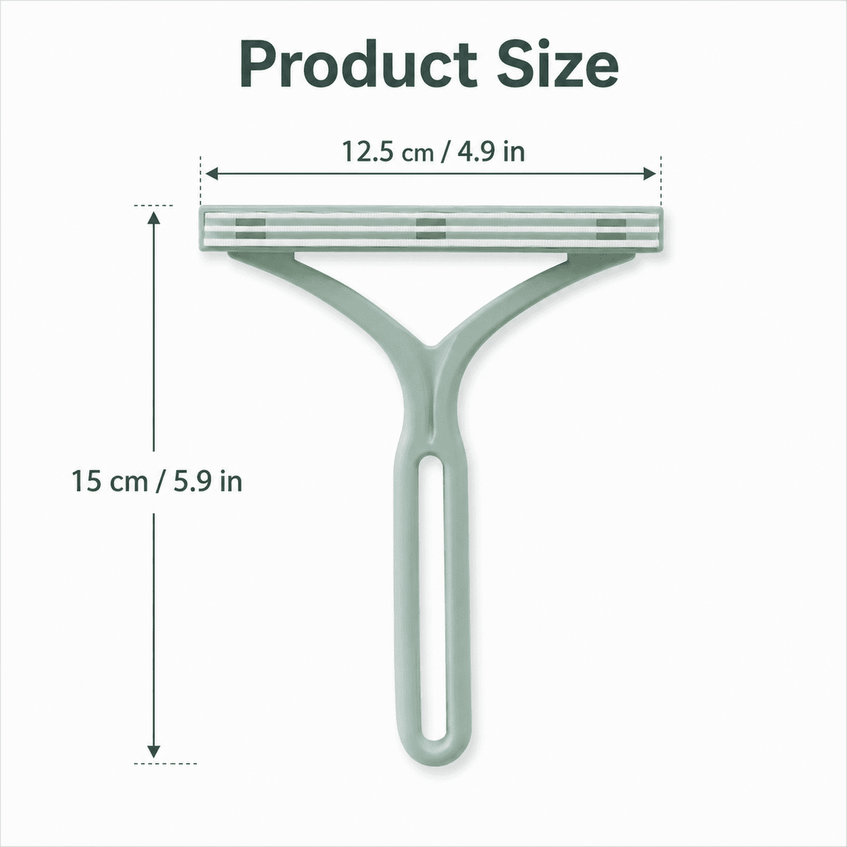 Double-Sided Manual Fabric Shaver and Lint Brush for Sweaters and Upholstery, 5.9 x 4.9 in, Green - Image 2