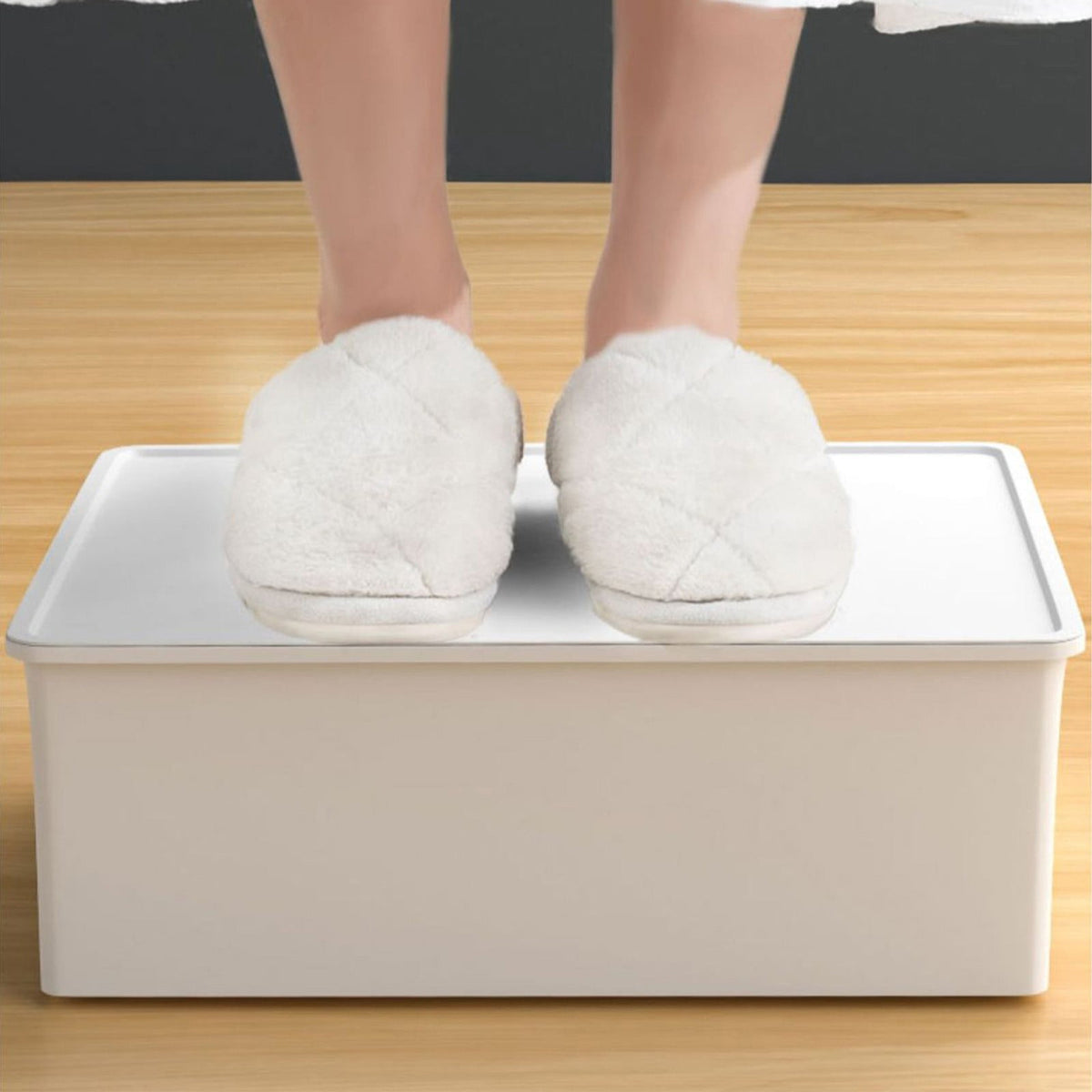 Sock and Underwear Drawer Organizer with Lid, 15-Compartment Plastic Divider Box, 11 x 8.3 x 3 in, White - Image 6