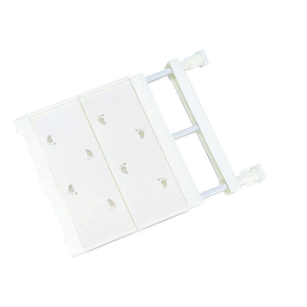 Extendable Closet Shelf Organizer, No-Drill Adjustable Metal Divider 29 to 46 x 24 cm, White