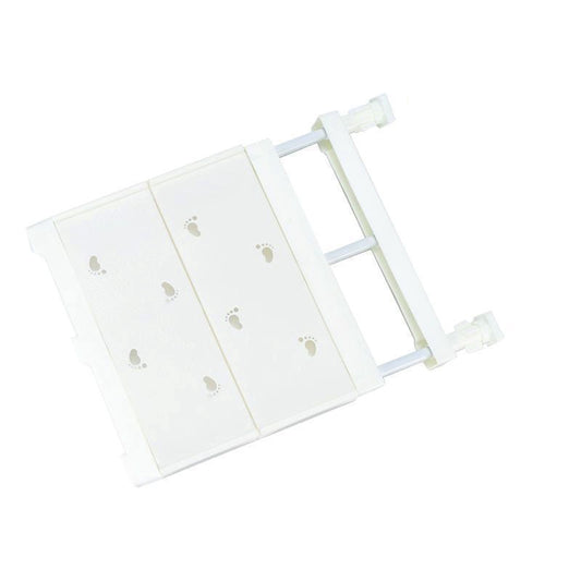 Extendable Closet Shelf Organizer, No-Drill Adjustable Metal Divider 29 to 46 x 24 cm, White