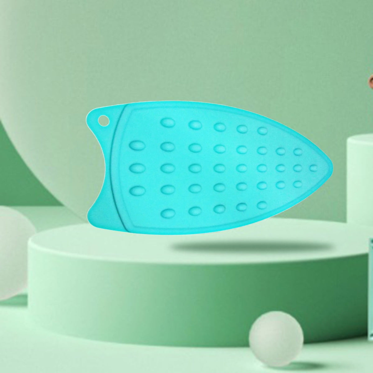 Silicone Iron Rest Pad for Ironing Board, Heat-Resistant Non-Slip Mat 10.43 x 5.51 in, Sky Blue - Image 4